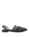 Unlace Ballet Flats In Black