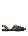 Unlace Ballet Flats In Black
