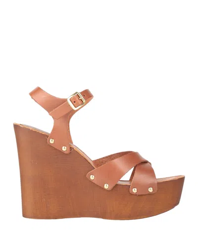 Unlace Woman Mules & Clogs Tan Size 11 Soft Leather In Brown
