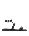 Unlace Woman Sandals Black Size 11 Soft Leather