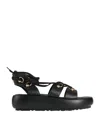 Unlace Sandals In Black