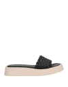 Unlace Woman Sandals Black Size 5 Soft Leather