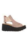 Unlace Woman Sandals Grey Size 5 Soft Leather In Grey