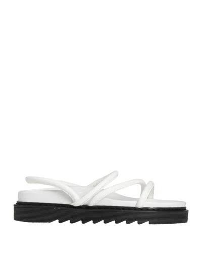 Unlace Sandals In White