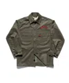 Unless Collective Men's Green Flowers For You Utility Jacket - Olive In Green