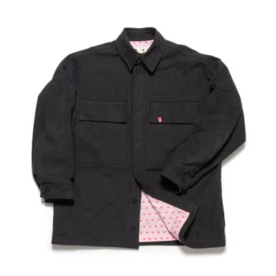 Unless Collective Men's Grey / Black Flannel Jacket - M - Charcoal In Grey/black