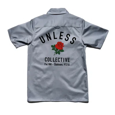 Unless Collective Men's Grey Unless Work Shirt - M - Lead