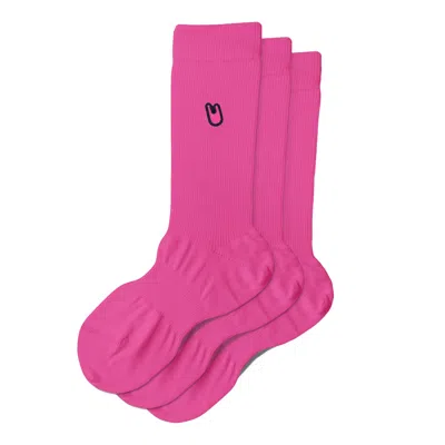 Unless Collective Men's Pink / Purple The Zilch Socks - Three Pack -  M - Pink In Pink/purple
