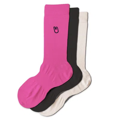Unless Collective Men's The Zilch Socks - Three Pack - M - Multicolor In Black/pink/white
