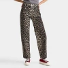 Unlike Humans Women's Leopard Denim Jeans In Leopard