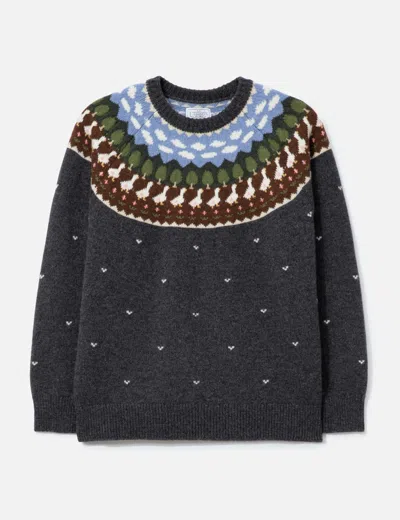 Unlikely Fair Isle “duck” In Gray