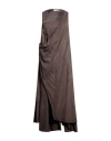 UN-NAMABLE UN-NAMABLE WOMAN MAXI DRESS DARK BROWN SIZE 10 RECYCLED COTTON