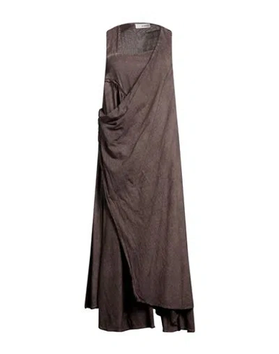 Un-namable Woman Maxi Dress Dark Brown Size 10 Recycled Cotton