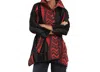 Uno Alla Volta Reversible Abstract Patterned Jacket In Black And Red In Multi