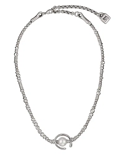 Uno De 50 Another Round Necklace, 14 In Silver