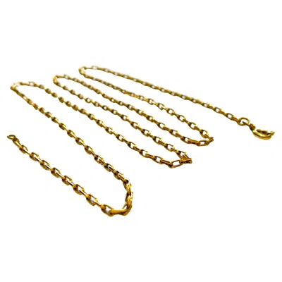 Pre-owned Unoaerre 9ct 375 Gold 25" Chain By Italian Goldsmith  In Multi