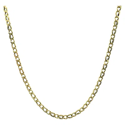 Pre-owned Unoaerre O.p. Orlandini For  Vintage Italian 14k Gold Curb Link Chain Necklace In Multi
