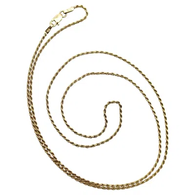 Pre-owned Unoaerre Vintage 14k Gold  Dainty Rope Chain In Multi