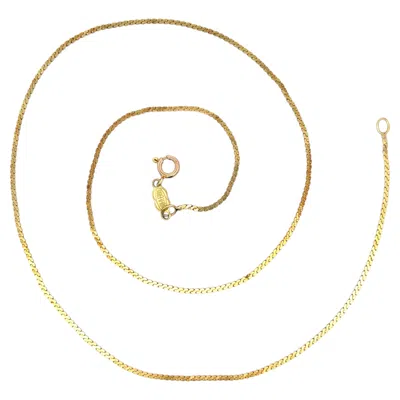 Pre-owned Unoaerre Vintage  14k Yellow Gold 19" S Link Chain Necklace W/ Spring Ring Clasp