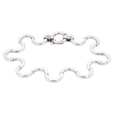 Pre-owned Unoaerre White Gold Bracelet From The Italian Brand  Italian Brev