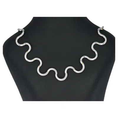 Pre-owned Unoaerre White Gold Necklace From The Italian Brand  Italian Brev