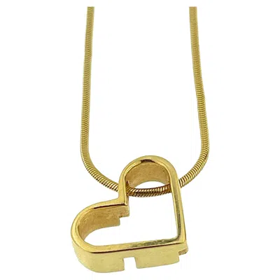Pre-owned Unoaerre Yellow Gold Necklace With Heart Pendant