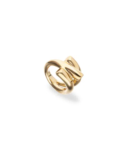 Unode50 18k Gold Alloy Ring In The Shape Of A Tube In Pink