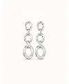 Unode50 18k Gold And Silver Plated Metal Alloy Earring With 3 Links In Silver