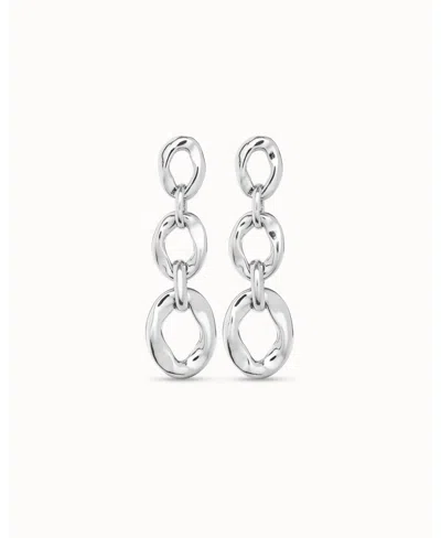 Unode50 18k Gold And Silver Plated Metal Alloy Earring With 3 Links