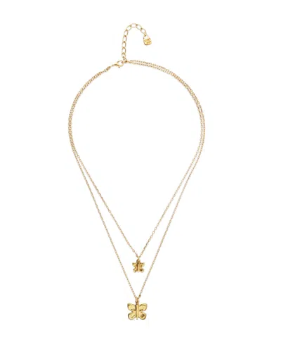 Unode50 18k Gold Metal Alloy Big Butterfly Necklace