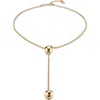 Unode50 18k Gold-plated Adjustable Chain Necklace In Gold