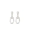 Unode50 18k Gold-plated And Silver Metal Alloy Medium Link Earrings In Silver