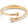 Unode50 18k Gold-plated Bangle Bracelet With Inner Spring In Gold