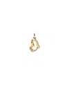 Unode50 18k Gold Plated Big Heart Shaped Charm In Gold