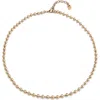 Unode50 18k Gold-plated Chain With Beads, Carabiner Clasp And Extension Chain In Gold