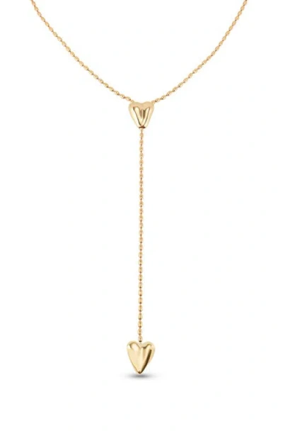 Unode50 18k Gold-plated Chain With Two Hearts, One Adjustable