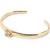Unode50 18k Gold-plated Cuff Bracelet With White Cubic Zirconia In Gold