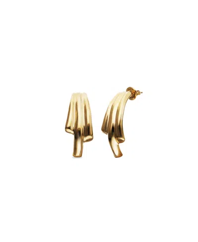 Unode50 18k Gold Plated Earrings In Orange