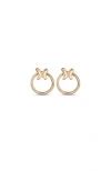 Unode50 18k Gold-plated Earrings With Butterfly Detachable From The Earring Hoop In Gold