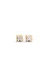 Unode50 18k Gold-plated Earrings With White Cubic Zirconia In Gold