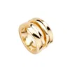 Unode50 18k Gold Plated Irregular Metal Alloy Ring In Gold