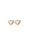 Unode50 18k Gold-plated Medium Sized Heart Shaped Earrings In Gold