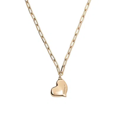 Unode50 18k Gold-plated Metal Alloy And Medium Sized Heart Necklace
