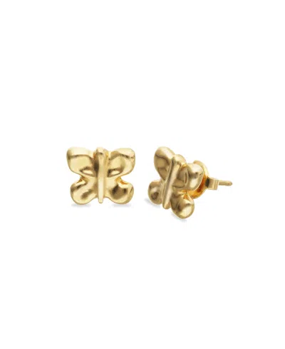Unode50 18k Gold Plated Metal Alloy Butterfly Earrings