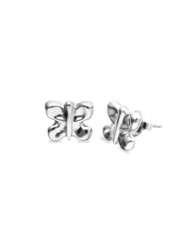 Unode50 18k Gold Plated Metal Alloy Butterfly Earrings In Metallic