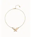 Unode50 18k Gold Plated Metal Alloy Chain With Central Butterfly In Gold