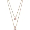 Unode50 18k Gold Plated Metal Alloy Double Chain Necklace In Gold