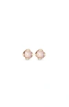Unode50 18k Gold Plated Metal Alloy Earring With Small Faceted Crystal In Gold