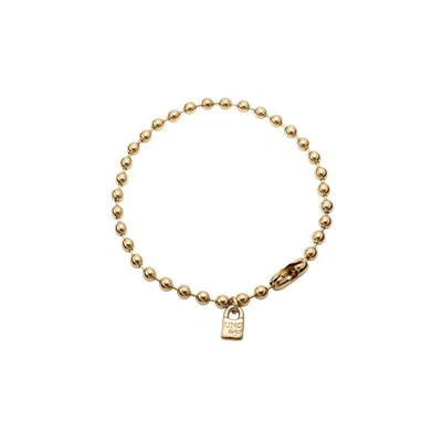 Unode50 18k Gold Plated Metal Alloy Large Spherical Beads Necklace
