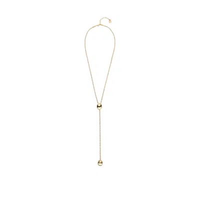 Unode50 18k Gold Plated Metal Alloy Necklace With Height-adjustable Chain